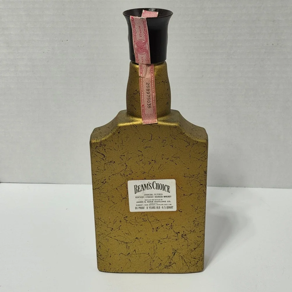 Vintage Jim Beam Choice Rembrandt Night Watch Gold Whiskey Decanter 4/5 Quart*